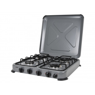 Réchaud Gaz 4 Feux Gris avec Piezo Réchaud Gaz 4 Feux Gris avec Piezo